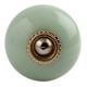 Solid Light Grey Golden Fitting Ceramic Cabinet Knob